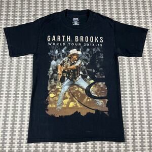 Garth Brooks World Tour‎ Concert T-Shirt Adult Sz S 2014-2015 Black Short Sleeve